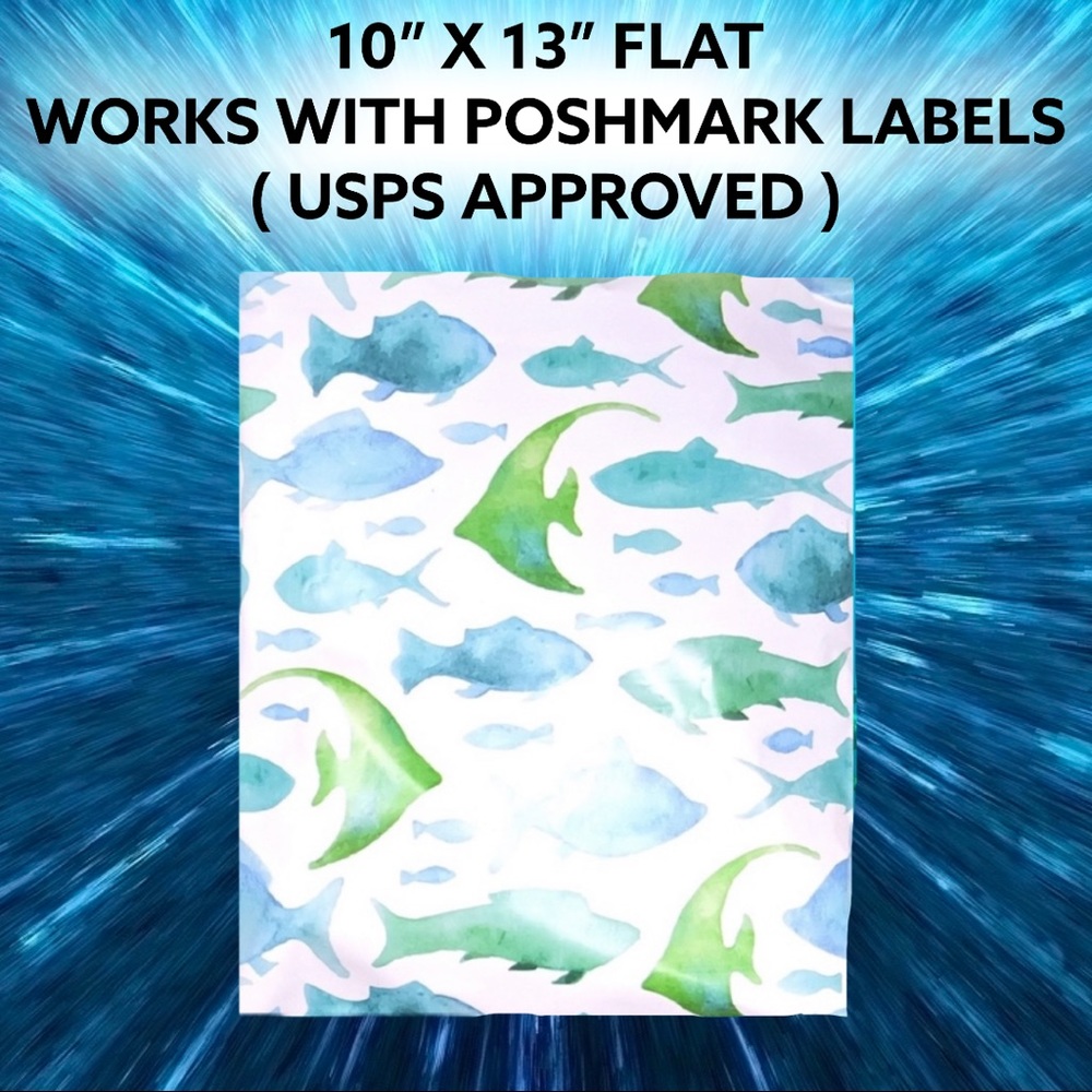 25 10X13 Marine Fish Poly Mailers PRICE IS FIRM - Picture 2 of 7